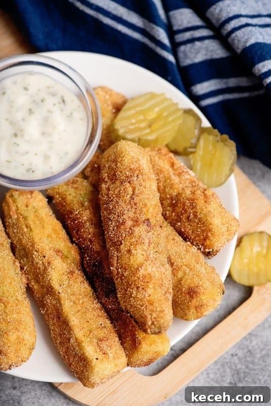 Crispy Fried Dill Pickles with Tangy Dipping Sauce 4 Fried dill pickles and dip