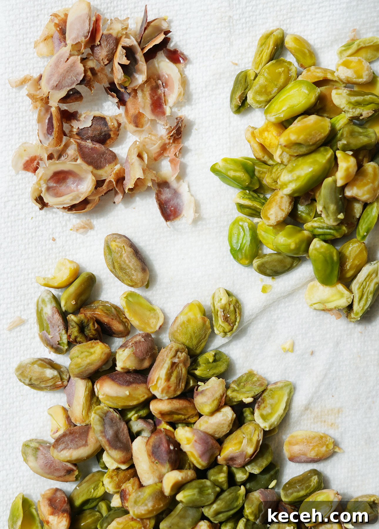Raspberry Pistachio Semifreddo Recipe: Creamy No-Bake Dessert 6 Peeling blanched pistachios to create a smoother, creamier pistachio semifreddo // FoodNouveau.com