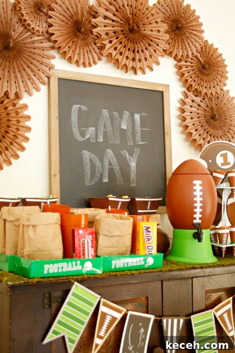 Kid-Friendly Football Snack Bar Setup Guide: Ideas & Menu Tips 10 How to set up a snack bar for your football party.