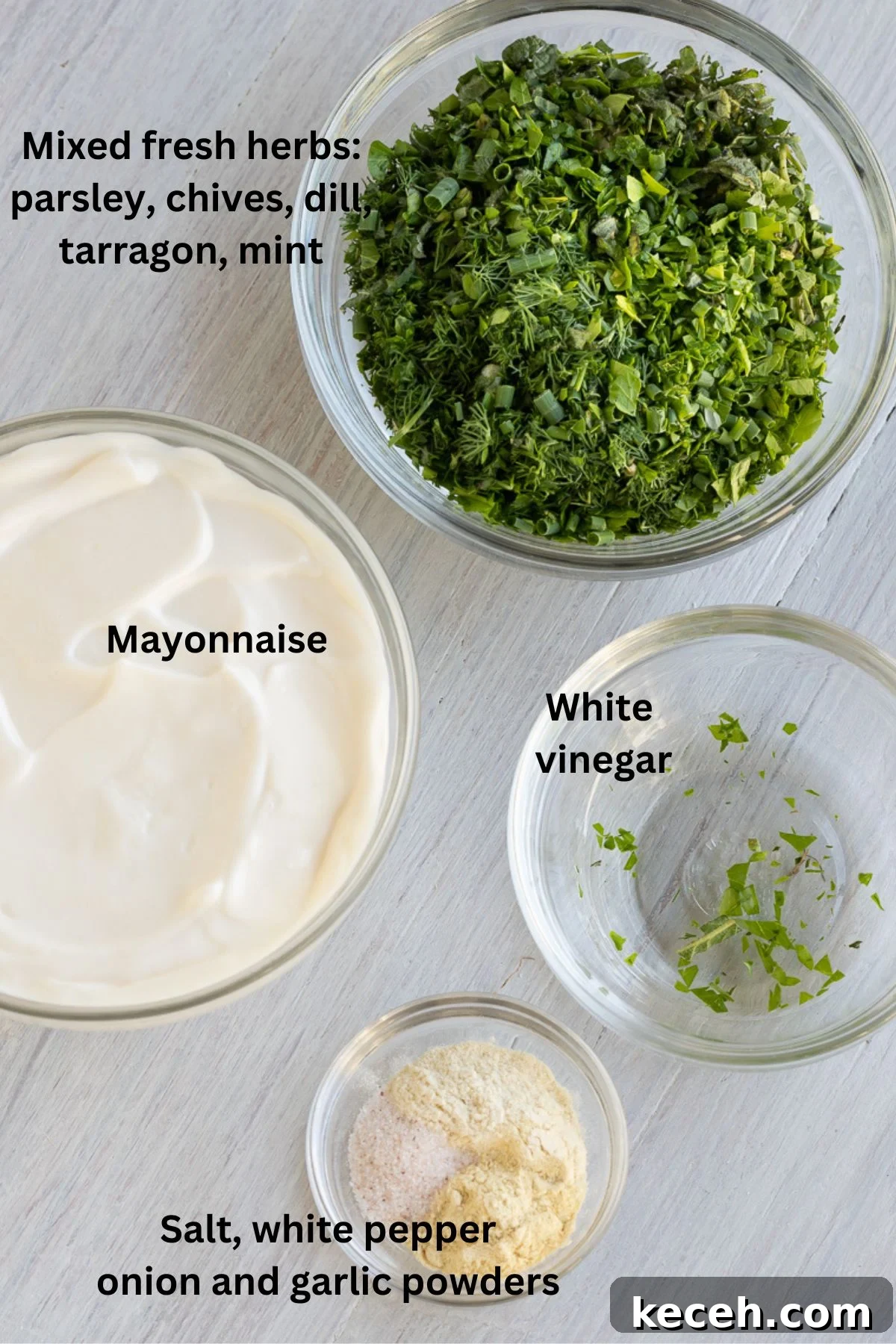Creamy Green Goddess Dressing & Herb Dip Recipe 3 Ingredients for green goddess dressing and dip with lots of fresh green herbs.