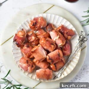 overhead view of High Protein Low Carb Pigs In A Blanket