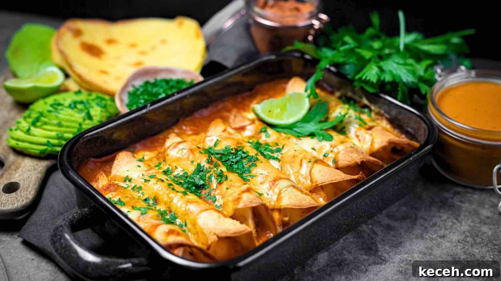 13 Delicious Low-Carb Mexican Recipes Worth Trying 15 Mexican enchiladas in a baking dish.