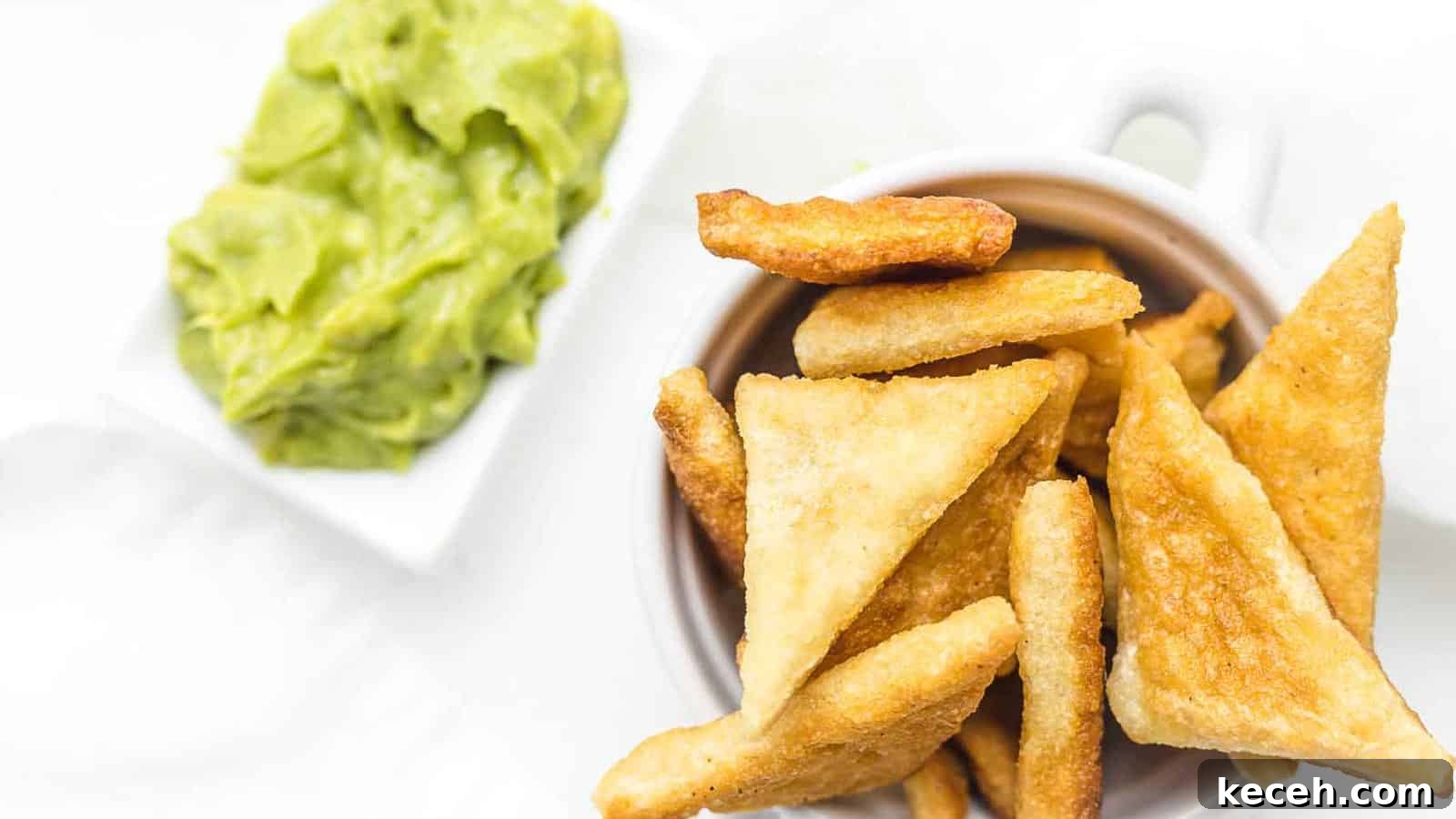 13 Delicious Low-Carb Mexican Recipes Worth Trying 9 Keto Tortilla Chips with guacamole behind.