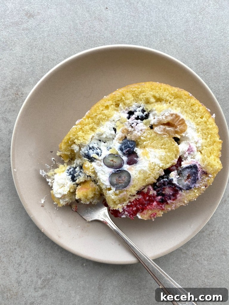 Berries and Vegan Cream Roulade (Gluten-Free Option) 2 berries and cream roulade