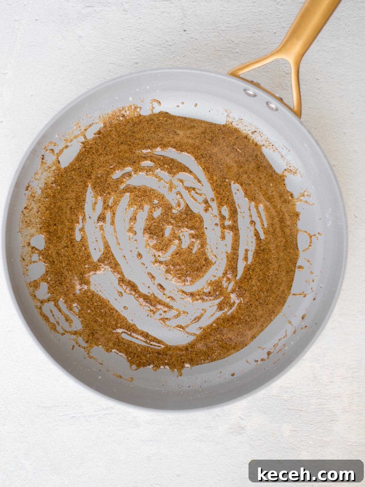 seasoned roux in a skillet