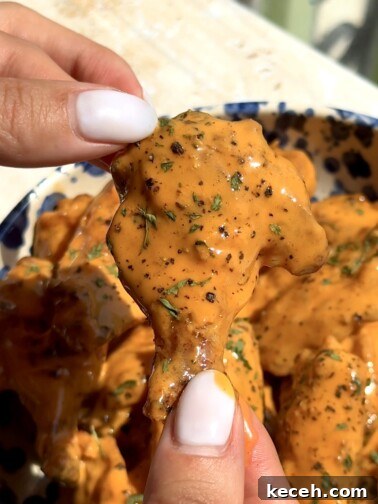 Crispy Oven-Baked Buffalo Wings with Creamy Blue Cheese Dip 2 Oven-Baked Creamy Buffalo Wings