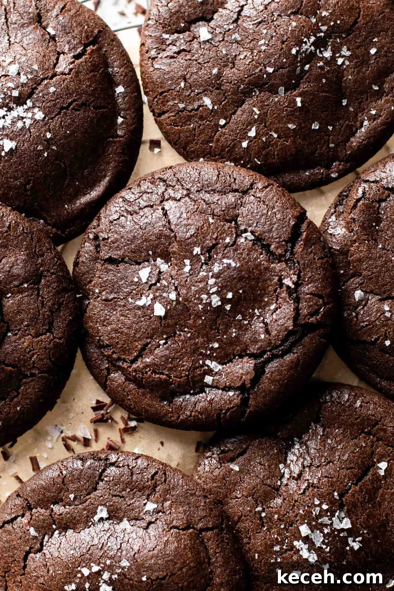 Molten Nutella Chocolate Lava Cookies: Gooey Center Cookie Recipe 13 Nutella chocolate lava cookies on parchment lined wire rack