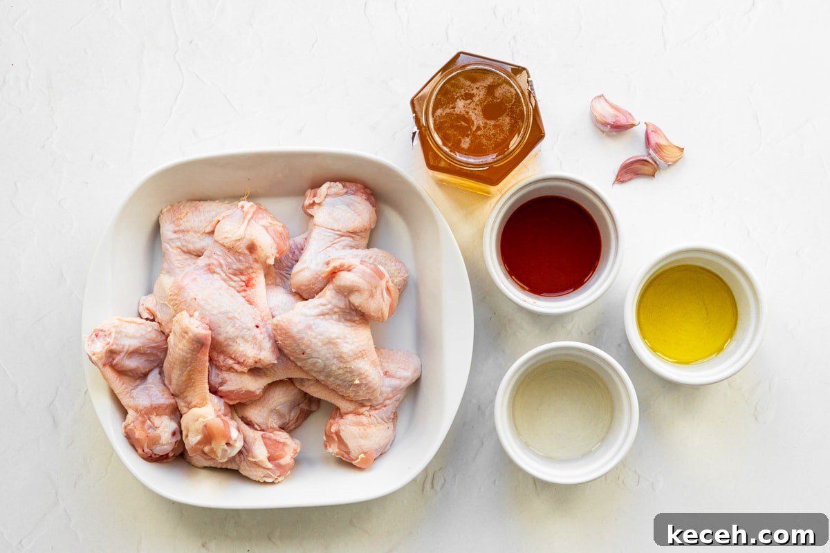 Crispy Honey-Glazed Air Fryer Chicken Wings 3 Ingredients for air fryer honey chicken wings