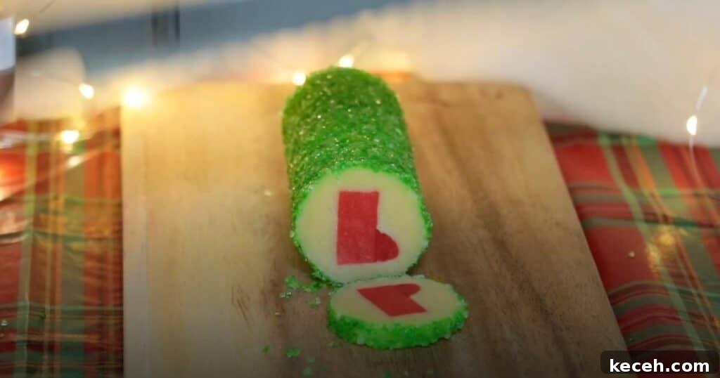 Slice-and-Bake Christmas Cookies: Quick Holiday Cookie Recipes 18 sliced a Santa boots cookie dough log