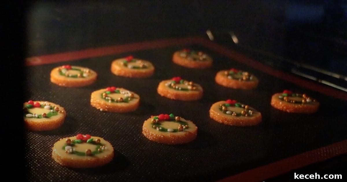 Slice-and-Bake Christmas Cookies: Quick Holiday Cookie Recipes 24 wreath cookies right after they got in the oven