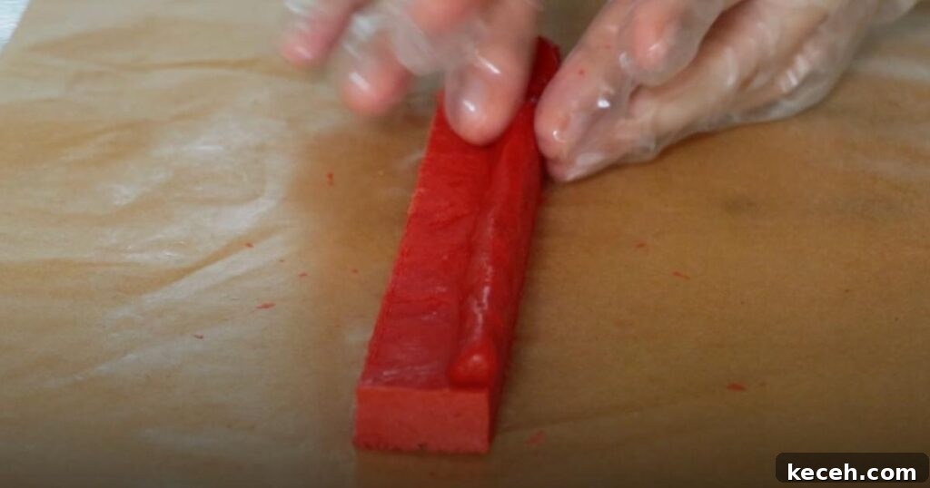 Slice-and-Bake Christmas Cookies: Quick Holiday Cookie Recipes 9 making a shape of Santa boots with cookie dough
