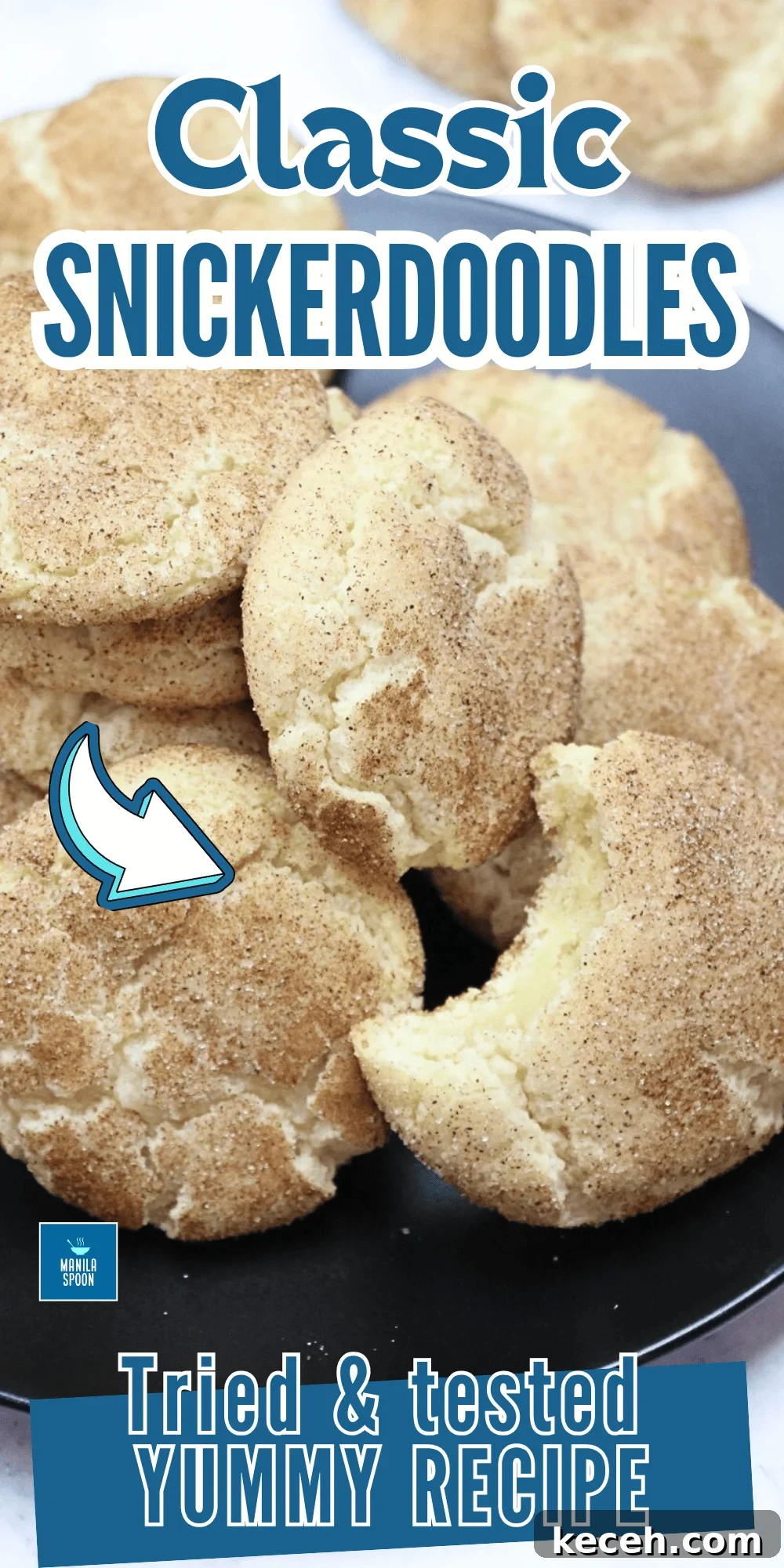 Authentic German Snickerdoodle Recipe — Classic Cinnamon Cookies 2 Soft snickerdoodles rolled in cinnamon sugar