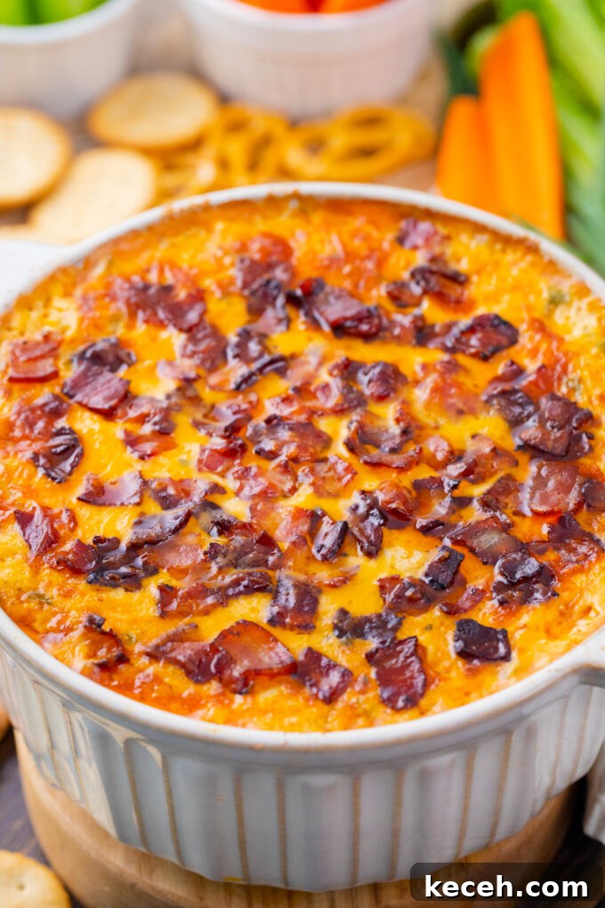 One-Bowl Buffalo Chicken Dip Recipe for Game Day 8 Perfectly baked Buffalo crack chicken dip with bacon.