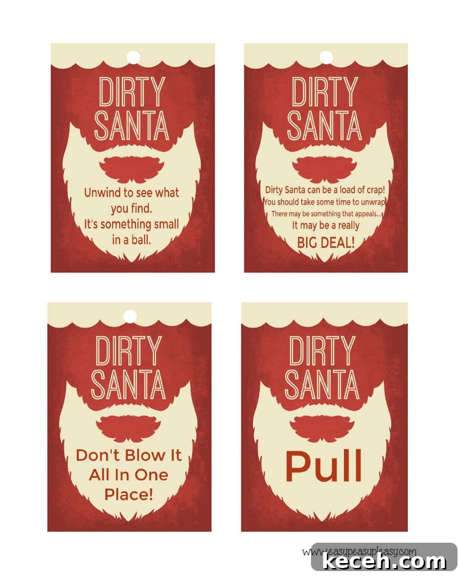 Dirty Santa Gift Tags