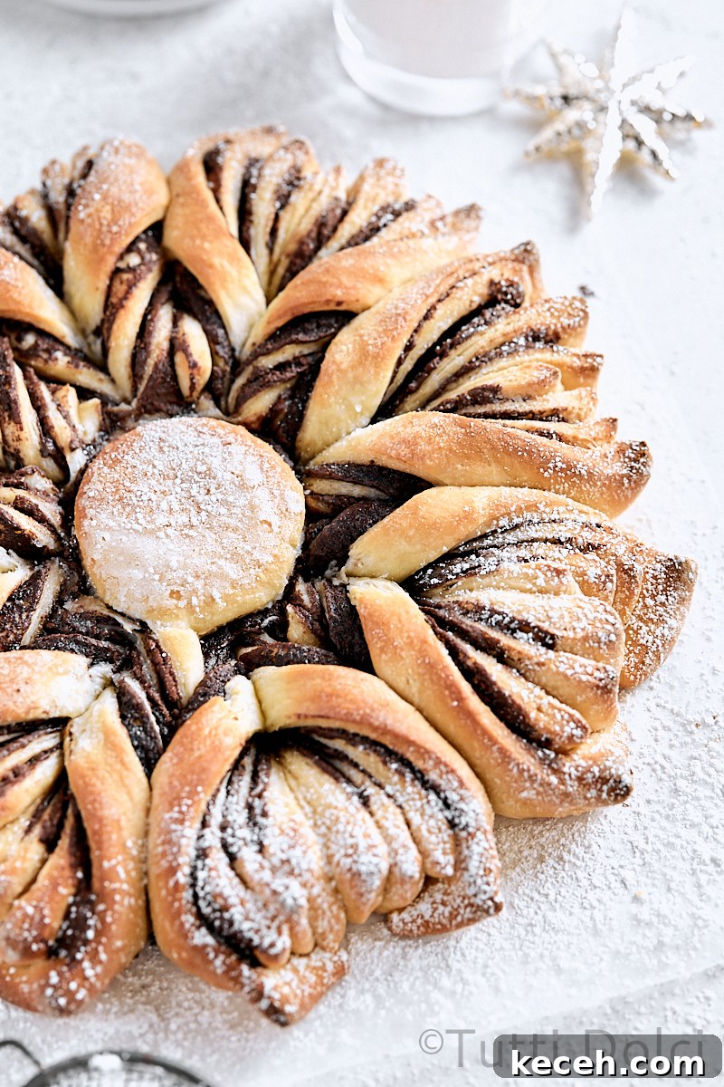 Chocolate Hazelnut Star Bread Recipe — Flaky Braided Pastry 3 Chocolate Hazelnut Star Bread