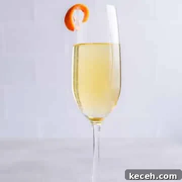 Earl Grey Prosecco Cocktail Recipe: Sparkling Tea-Infused Drink 11 A cocktail in a champagne flute.