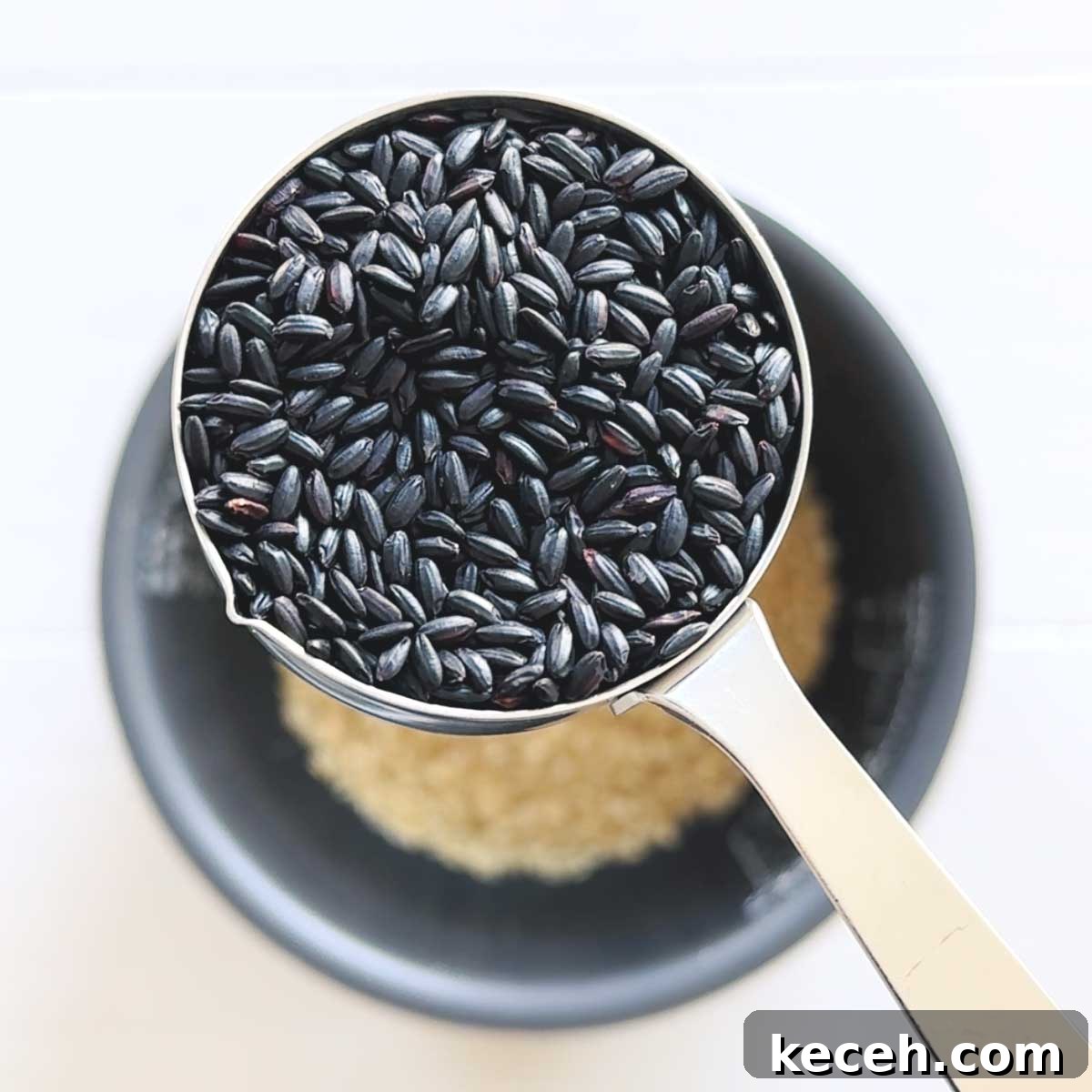 Black Konjac Rice with Low-Carb Shirataki (흑미곤약밥) 5 forbidden rice or black rice in pic