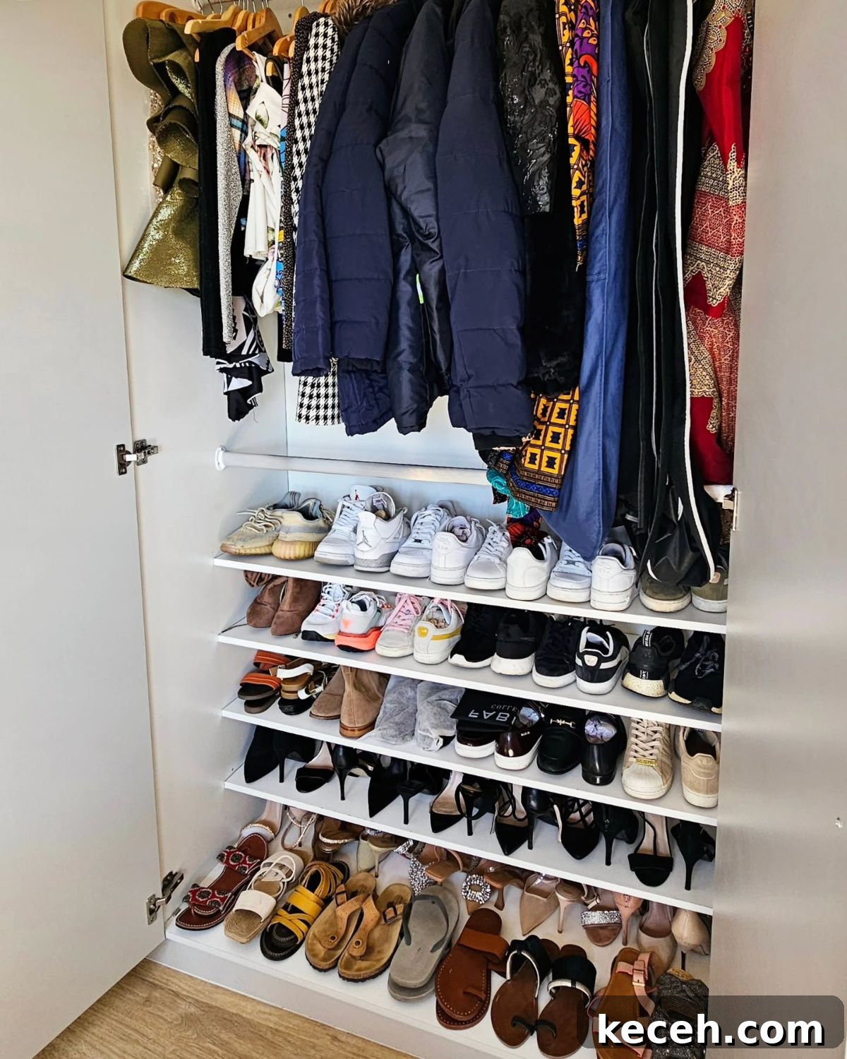 21 Clever Shoe Storage Ideas for Overcrowded Closets 14 12. Extra Shelving in Closet