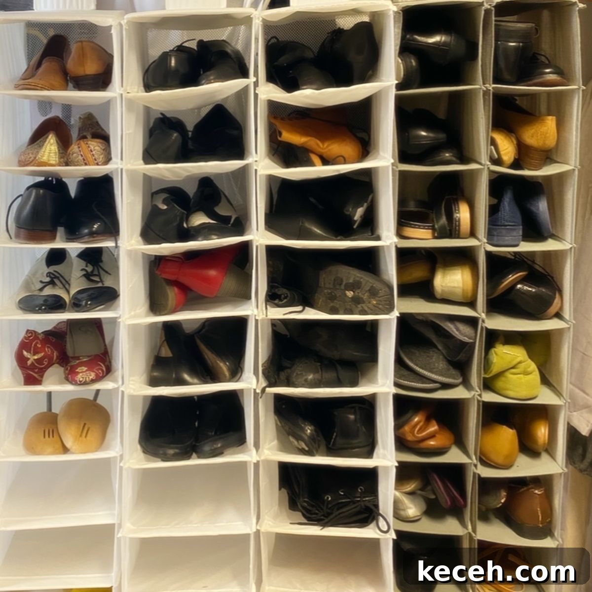 21 Clever Shoe Storage Ideas for Overcrowded Closets 18 16. Hanging Shoe Organizer