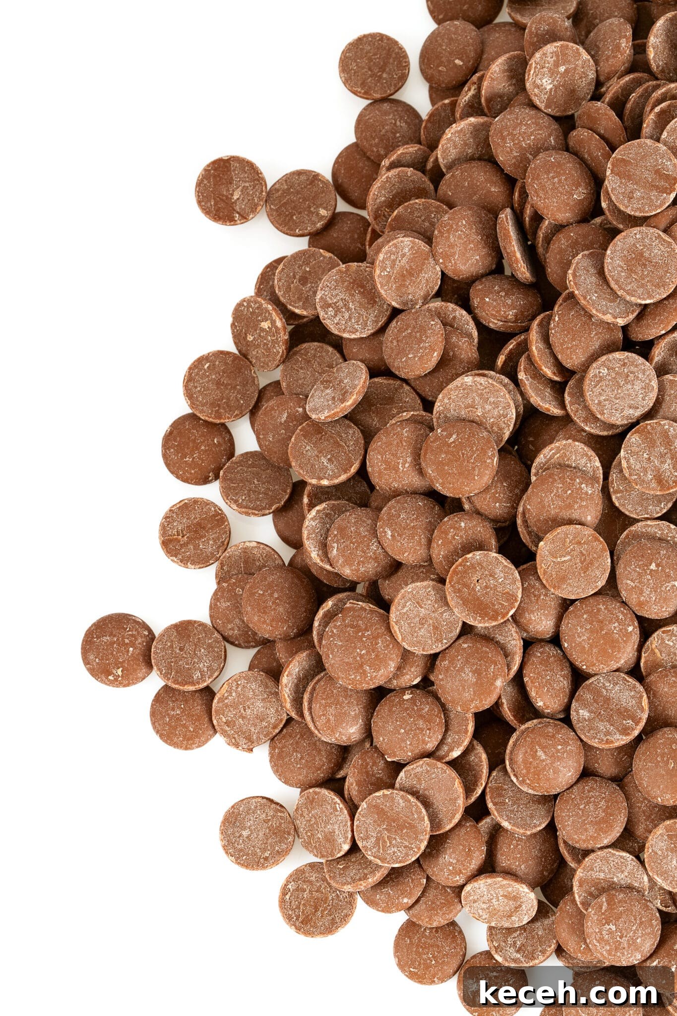 Closeup of a pile of sugar free chocolate chips.