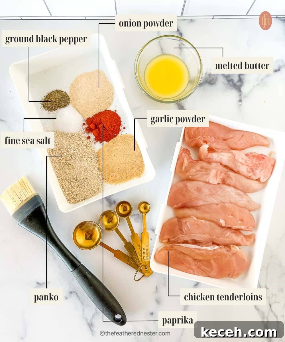 Crispy Shake and Bake Chicken Recipe for Perfect Oven-Fried Crunch 4 Labeled ingredient image for shake and bake chicken recipe.