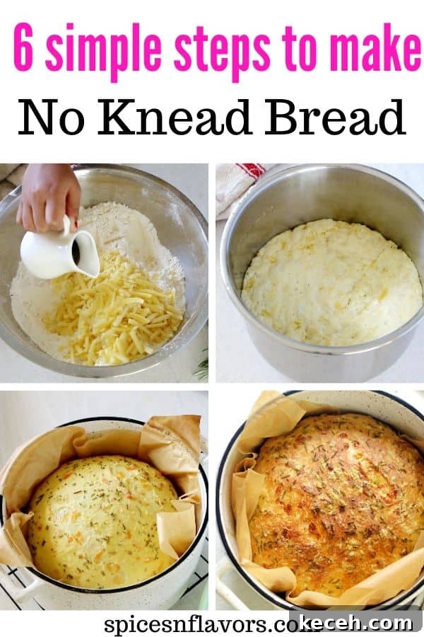 Instant Pot No-Knead Bread: Foolproof Recipe & Step-by-Step Guide 12 pin image of no knead bread