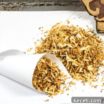 Toasted Coconut Flakes: Sweet Coconut Snack Recipe 12 Toasting coconut flakes makes it nuttier and tastier. Enjoy toasted coconut flakes as is or add to your favorite cakes, cupcakes, cookies and more!