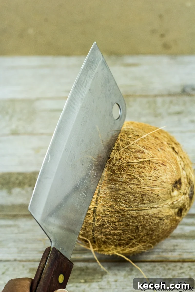 Toasted Coconut Flakes: Sweet Coconut Snack Recipe 6 How to open a coconut