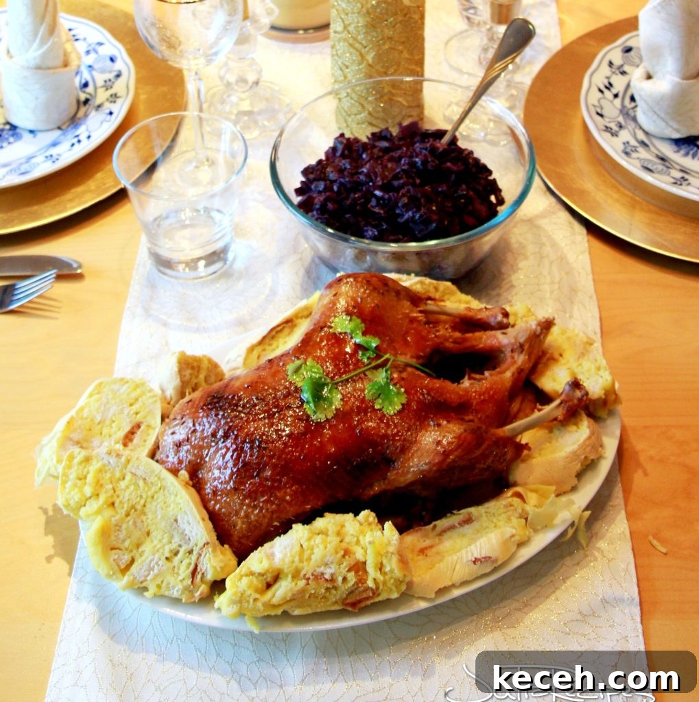 Czech Easter Traditions from My Home: Customs, Foods & Crafts 8 roasted duck on table