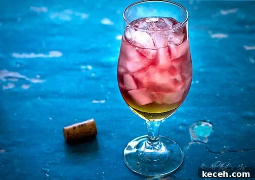 A glass of peach Bellini