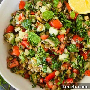 Lentil Tabbouleh Salad with Fresh Herbs and Lemon Dressing 3 Gluten-Free-Lentil-Tabouli-Salad-feature