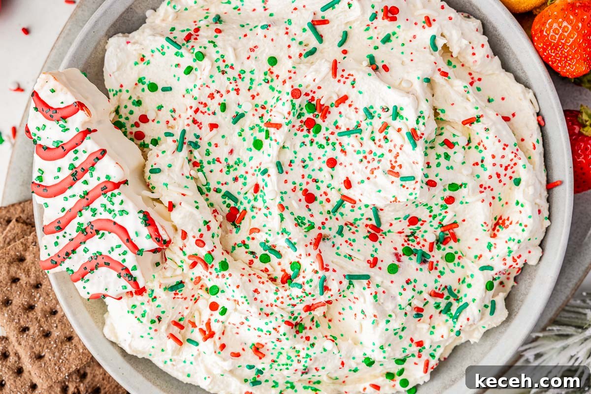 Christmas Tree Cake Dip Recipe: Festive Dessert for Holiday Parties 6 sprinkles in christmas tree cake dip recipe