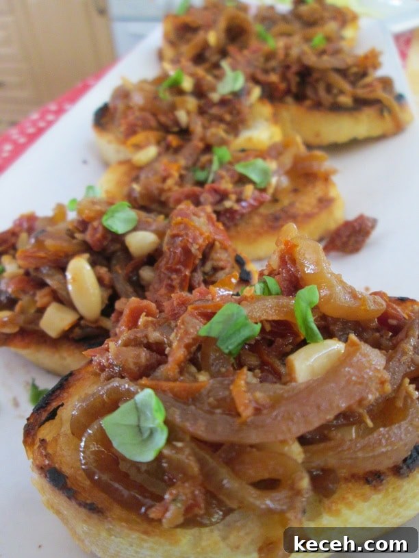 Roasted Butternut Squash & Apple Bruschetta Recipe for Fall Entertaining 9 Sun Dried Tomato & Pine Nut Bruschetta