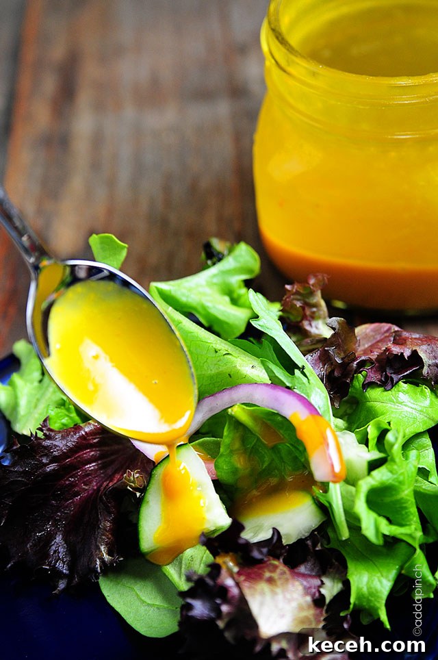 Homemade Honey Mustard Dressing Recipe for Salads and Dips 4 Honey Mustard Dressing Recipe | © addapinch.com