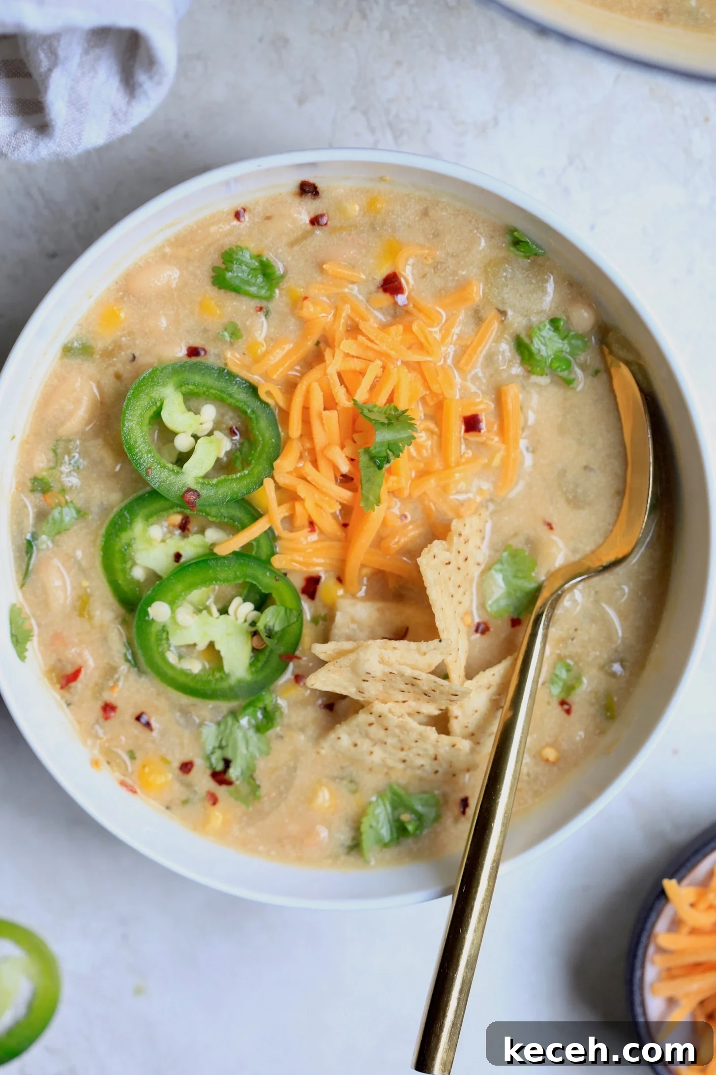 bowl of chili with spoon