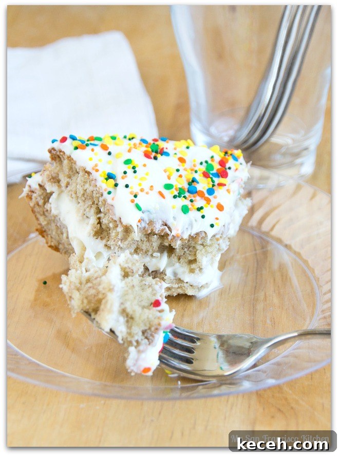 Funfetti  Banana Cake Slice