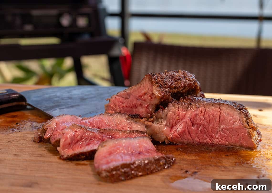 Smoked Chuck Steak Recipe for the Ninja Woodfire Grill 2 Smoked Chuck Steak on a cutting board