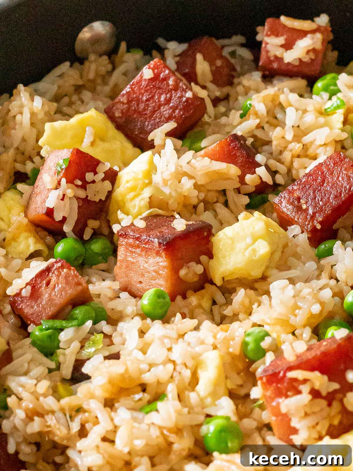 Simple Spam Fried Rice Recipe for Quick Weeknight Meals 4 crispy spam fried rice with eggs and peas