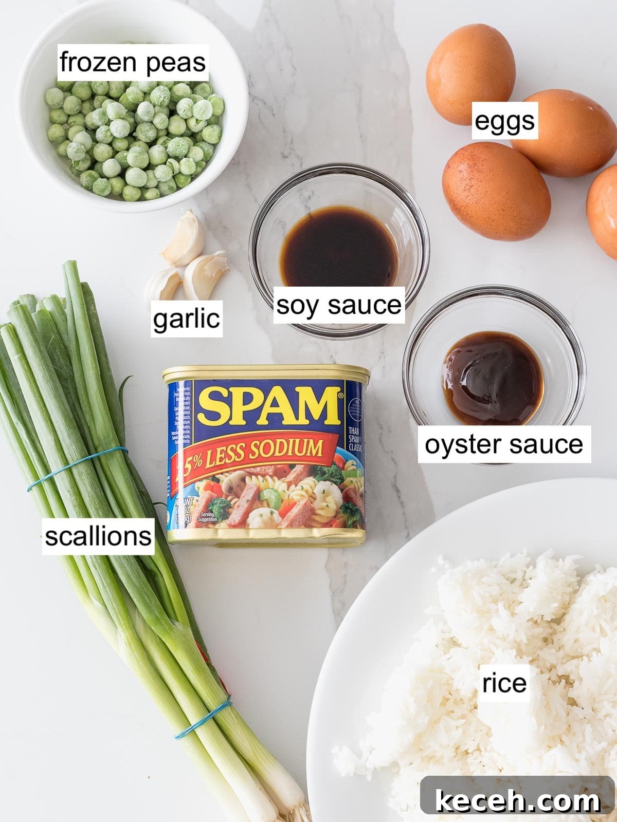 Simple Spam Fried Rice Recipe for Quick Weeknight Meals 5 ingredients used for spam fried rice