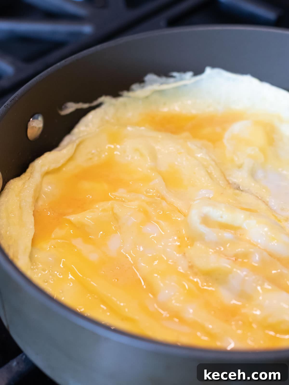 Simple Spam Fried Rice Recipe for Quick Weeknight Meals 8 eggs cooking in a nonstick pan