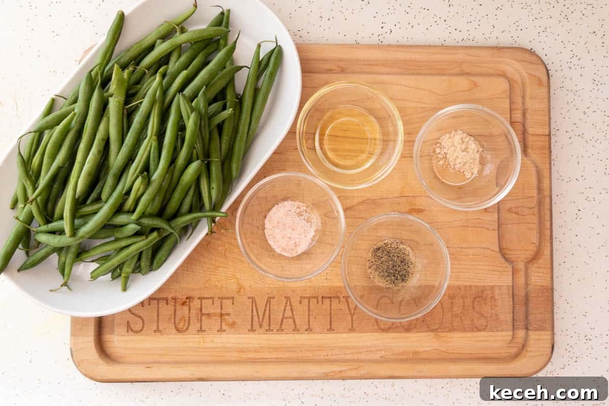  ingredients on board with salt,pepper,garlic powder and olive oil.