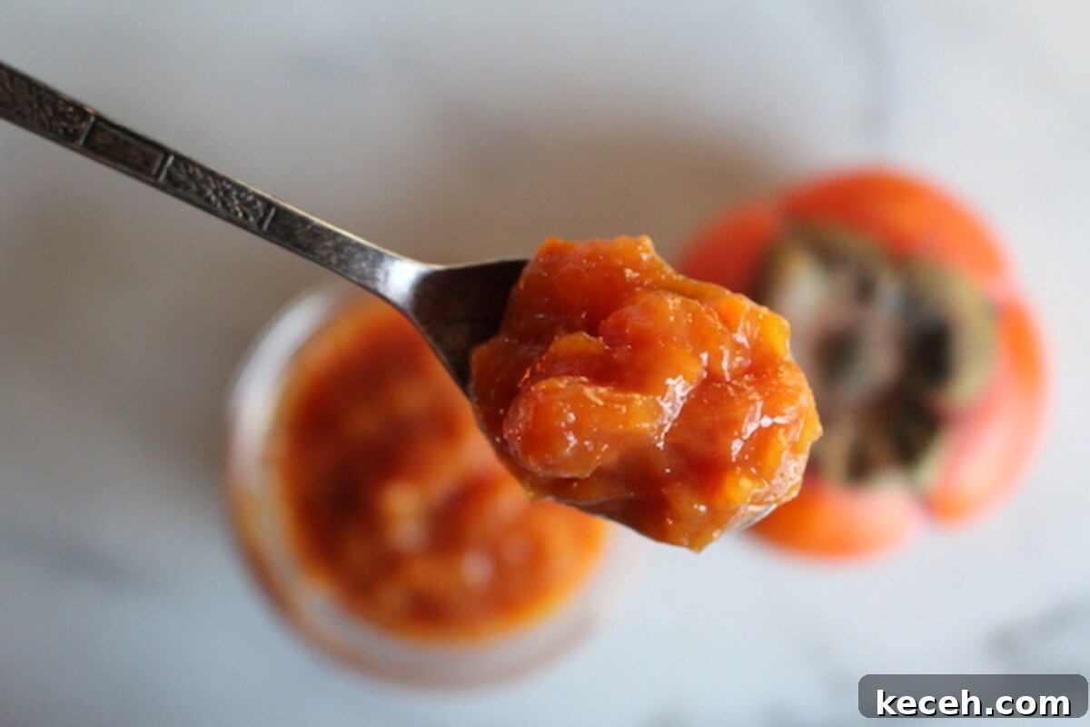How to Make and Can Persimmon Jam: Step-by-Step Recipe 6 Persimmon Jam thickens nicely without pectin