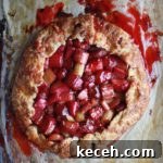 Strawberry Rhubarb Rose Galette with Cream Cheese Crust 4 strawberry rhubarb rose galette