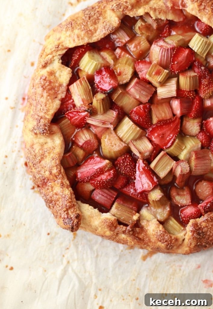 Strawberry Rhubarb Rose Galette with Cream Cheese Crust 6 strawberry rhubarb rose galette