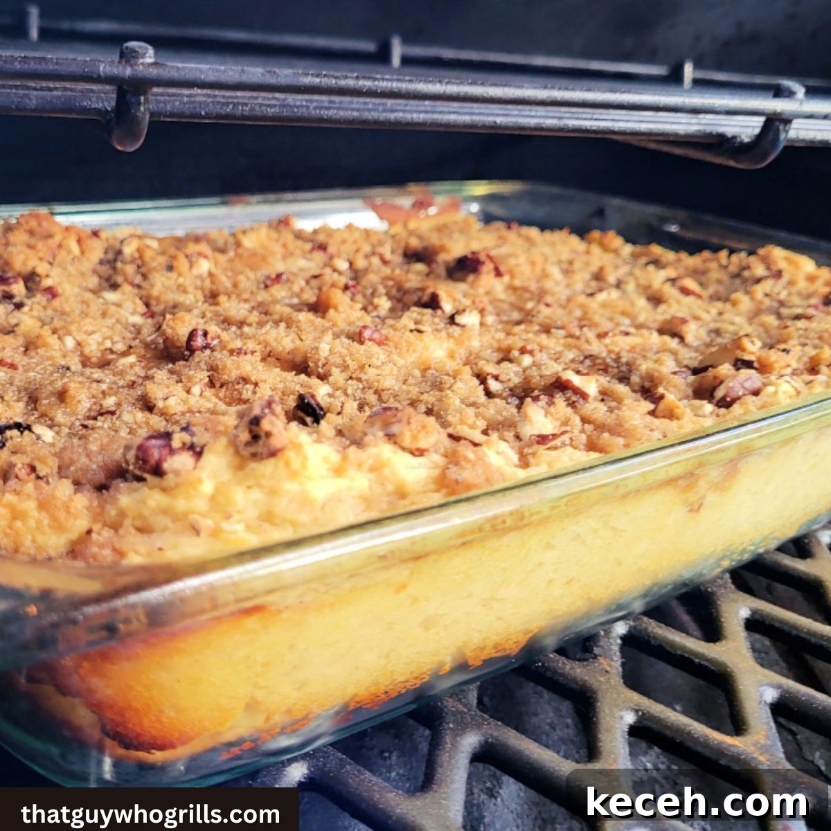 Smoked Sweet Potato Casserole with Maple Pecan Topping 2 Smoked Sweet Potato Casserole Smoking on pellet grill