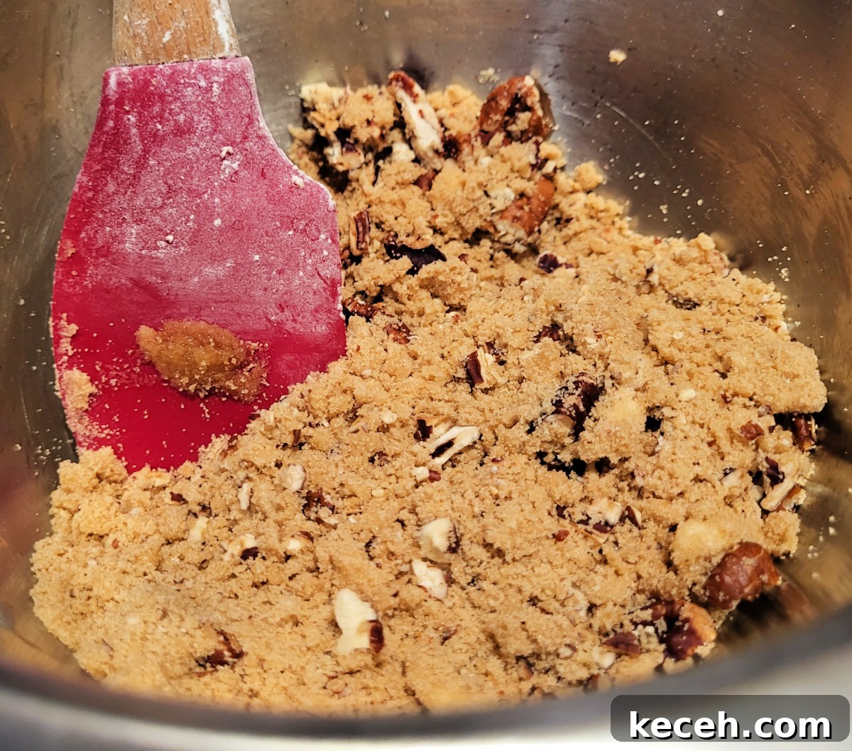 Smoked Sweet Potato Casserole with Maple Pecan Topping 6 Butter Pecan Topping For Smoked Sweet Potato Casserole In Bowl