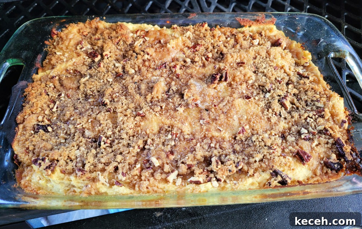 Smoked Sweet Potato Casserole with Maple Pecan Topping 8 Smoked Sweet Potato Casserole Done On Smoker