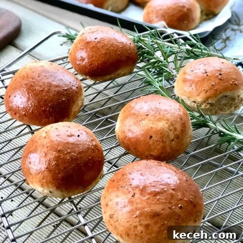 Homemade wholemeal burger buns