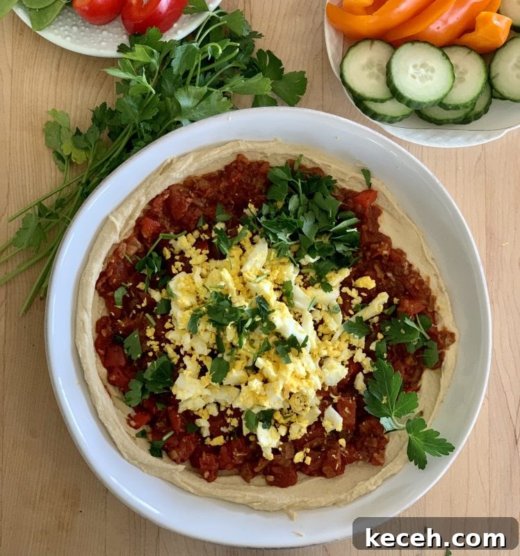 Hummus Shakshuka Bowl with Veggies and Sweet Potato Chips 2 Hummus Shakshuka Snack Bowl with Veggies and Sweet Potato Chips via LizsHealthyTable.com