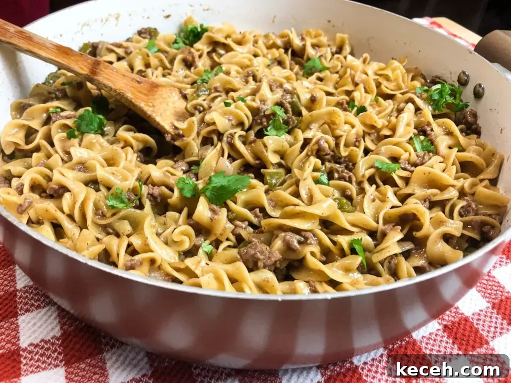 One-Skillet Beefy Noodles: Homemade Hamburger Helper Recipe 3 Finished One Skillet Beefy Noodles